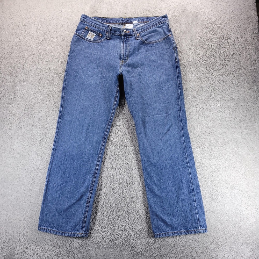 Cinch Jeans Mens 36x32 Blue White Label Relaxed Fit Cowboy Western MB92834013
